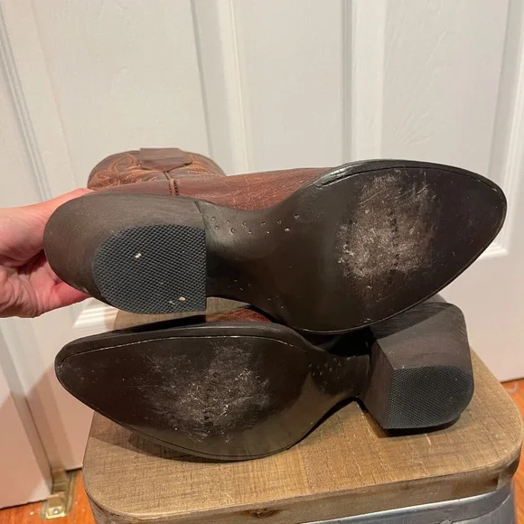 IDYLLWIND Miranda Lambert WHEELS BROWN LEATHER WESTERN BOOTIES Size 6.5 - Picture 6 of 8